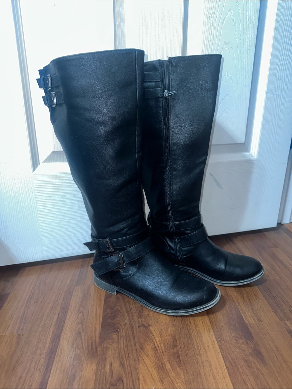 DSW Women's Black Over-The-Knee Buckle Strap Boots